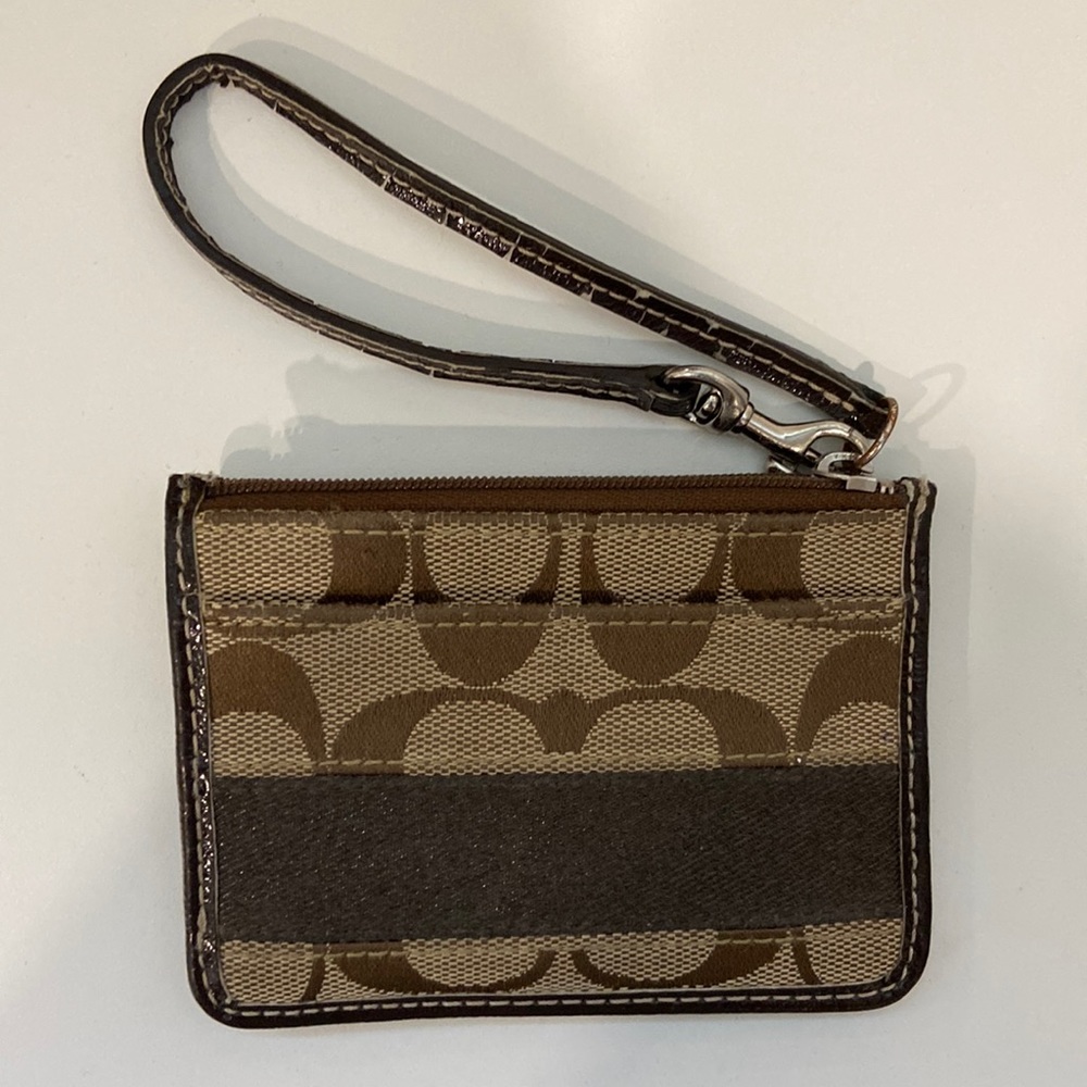 Coach ID wristlet wallet
